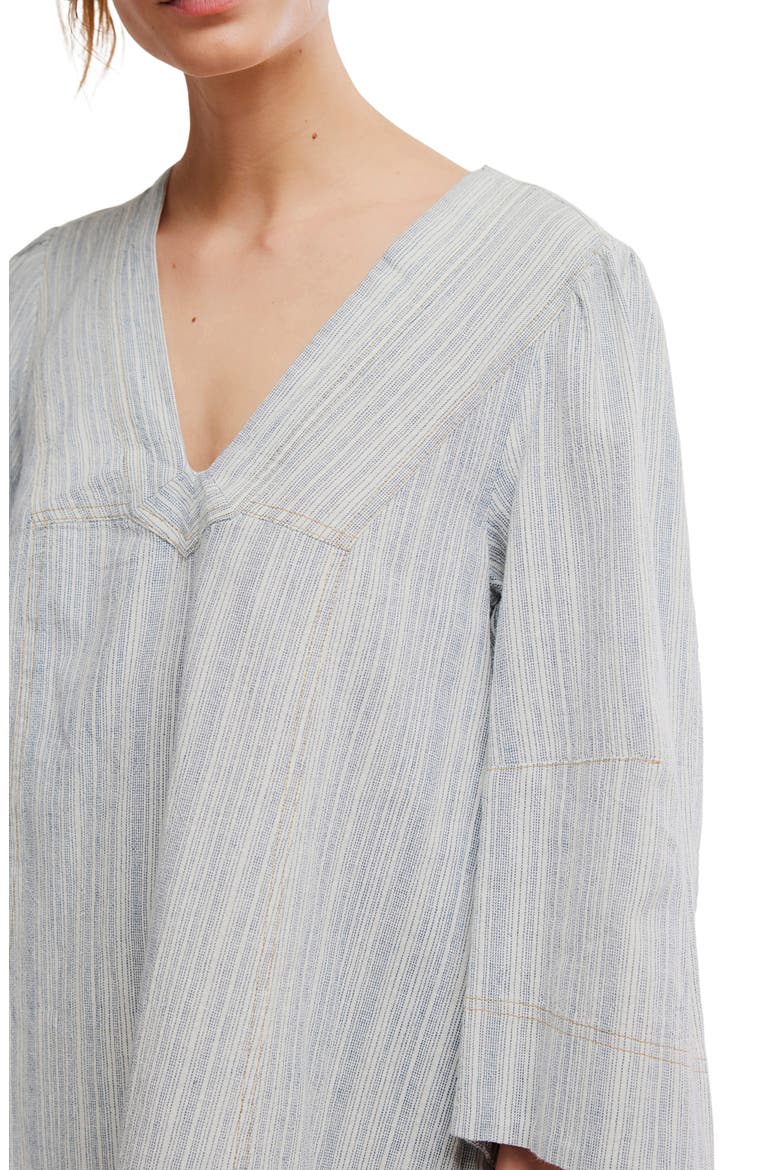 Goldie V-Neck Minidress, Alternate, color, INDIGO COMBO
