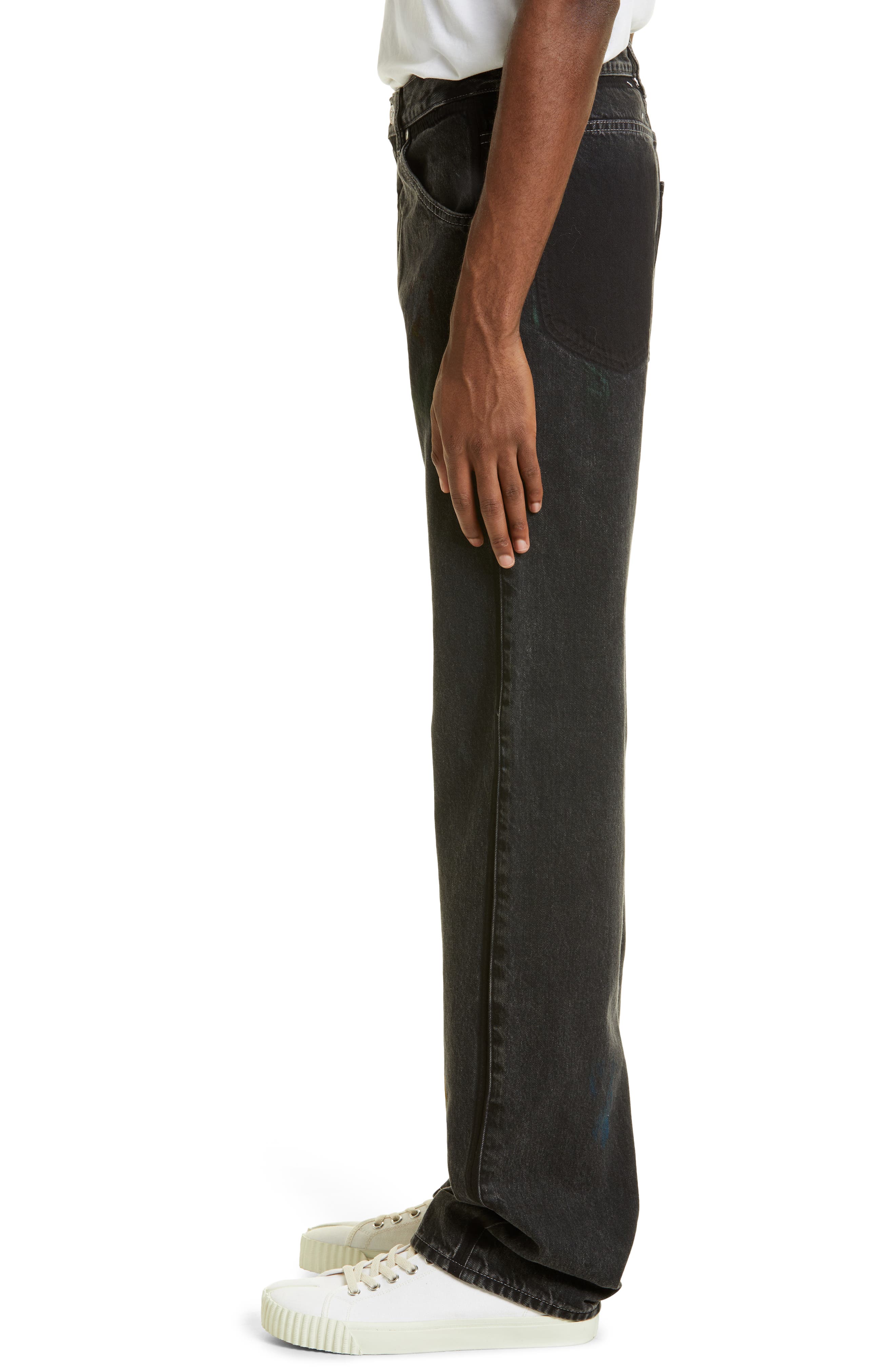 Maison Margiela Paint Splatter Rigid Straight Leg Jeans (Men ...