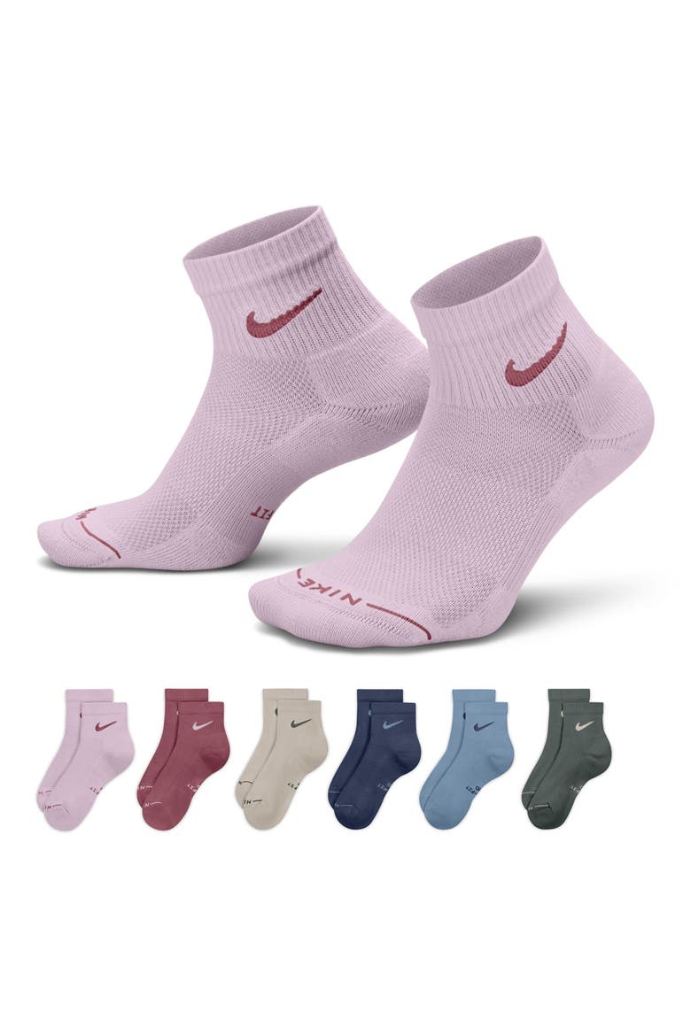Assorted 6-Pack Dri-FIT Cushioned Quarter Socks, Alternate, color, 916 MLTCLR
