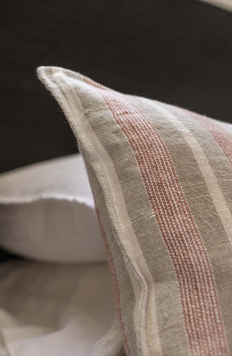 Pom Pom at Home Montecito Stripe Linen Body Pillow, Alternate, color, Terra Cotta/Natural