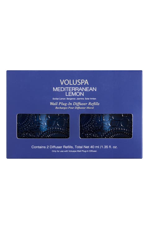 Mediterranean Lemon Set of 2 Wall Plug-In Diffuser Refills