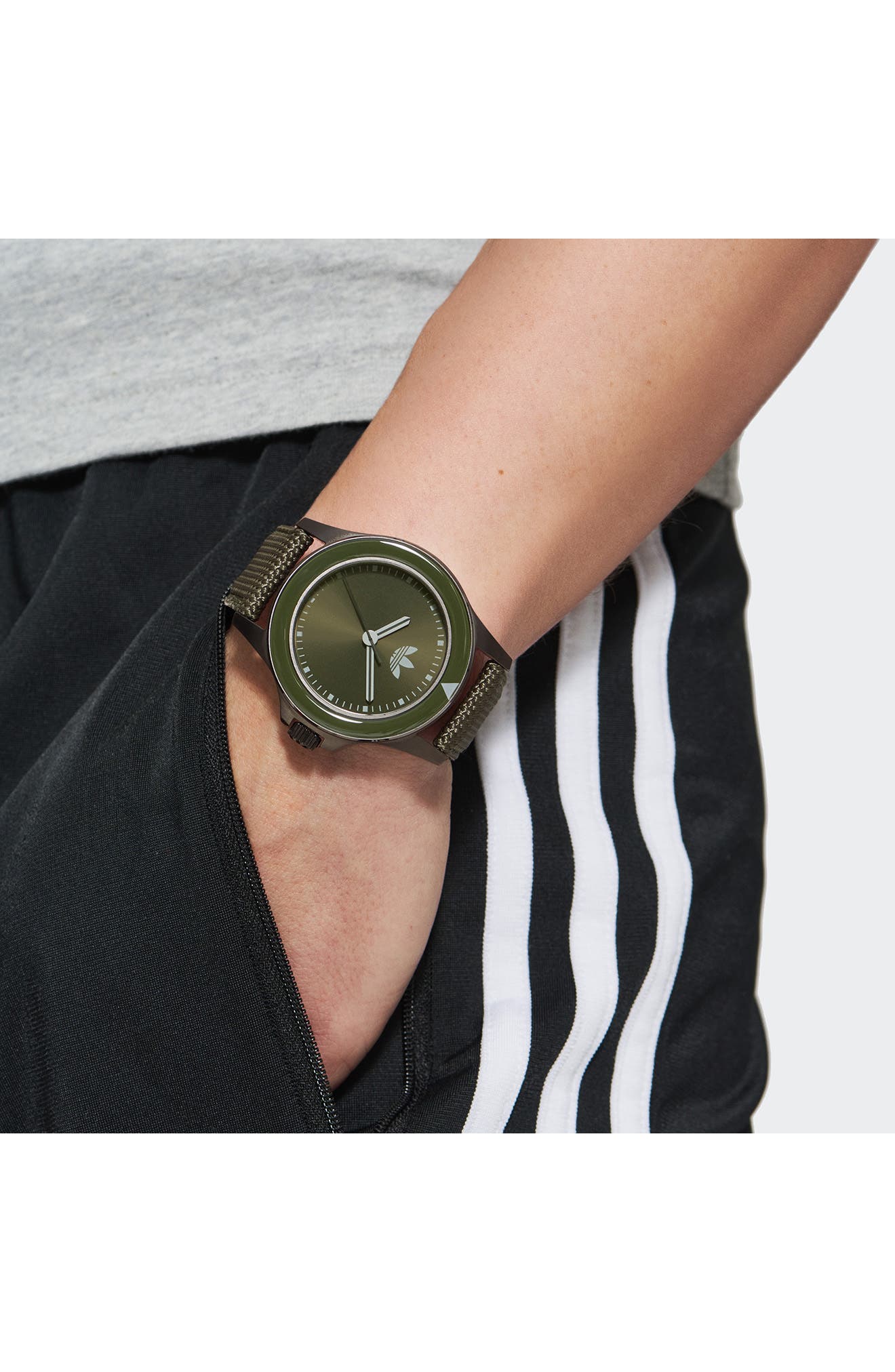 adidas Expression One Nylon Strap Watch, 44mm (Men) | Nordstrom
