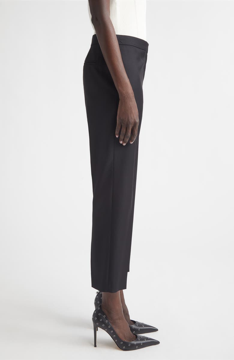 McQueen Wool Cigarette Trousers, Alternate, color, Black