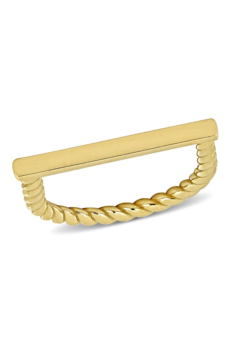 Flat Bar Twisted Ring 14k Yellow Gold, Main, color, Yellow Gold