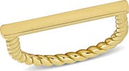 Julianna B. Flat Bar Twisted Ring 14k Yellow Gold