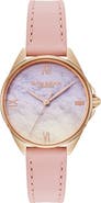 Olivia Burton Azure Leather Strap Watch, 30mm