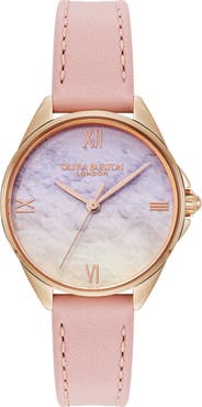 Olivia Burton Azure Leather Strap Watch, 30mm