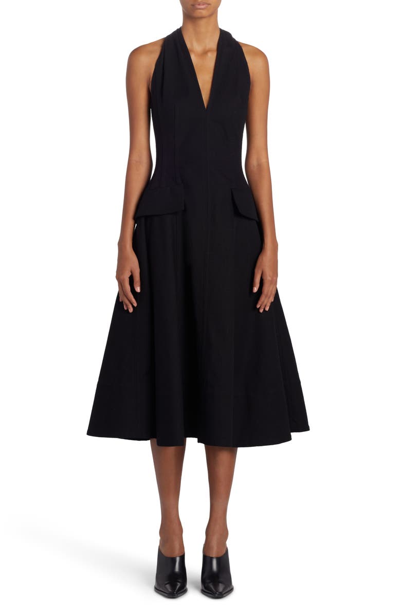 Bottega Veneta Sleeveless Cotton Crepe Dress, Main, color, 