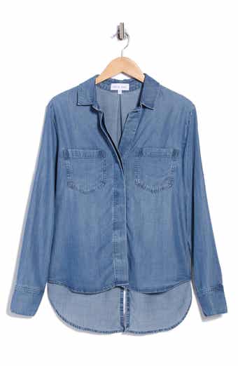 Split Back Button Down Shirt