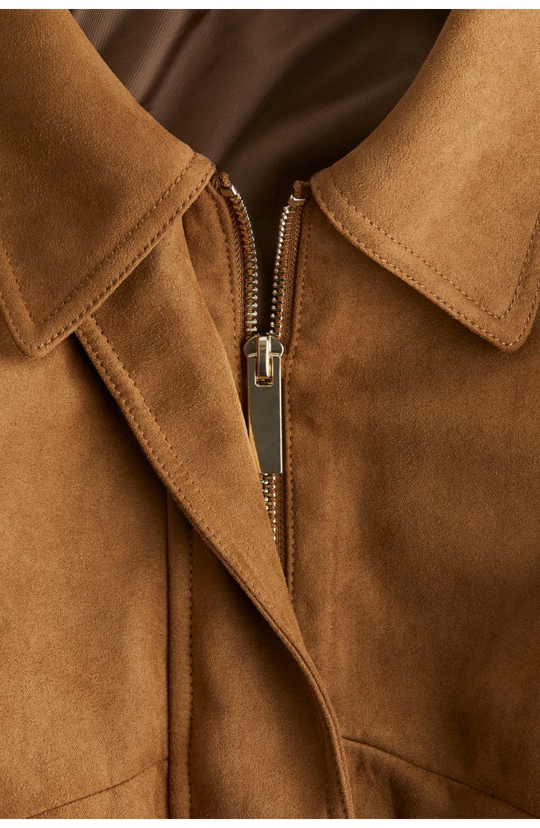 H&M Napped Jacket, Alternate, color, Dark Beige