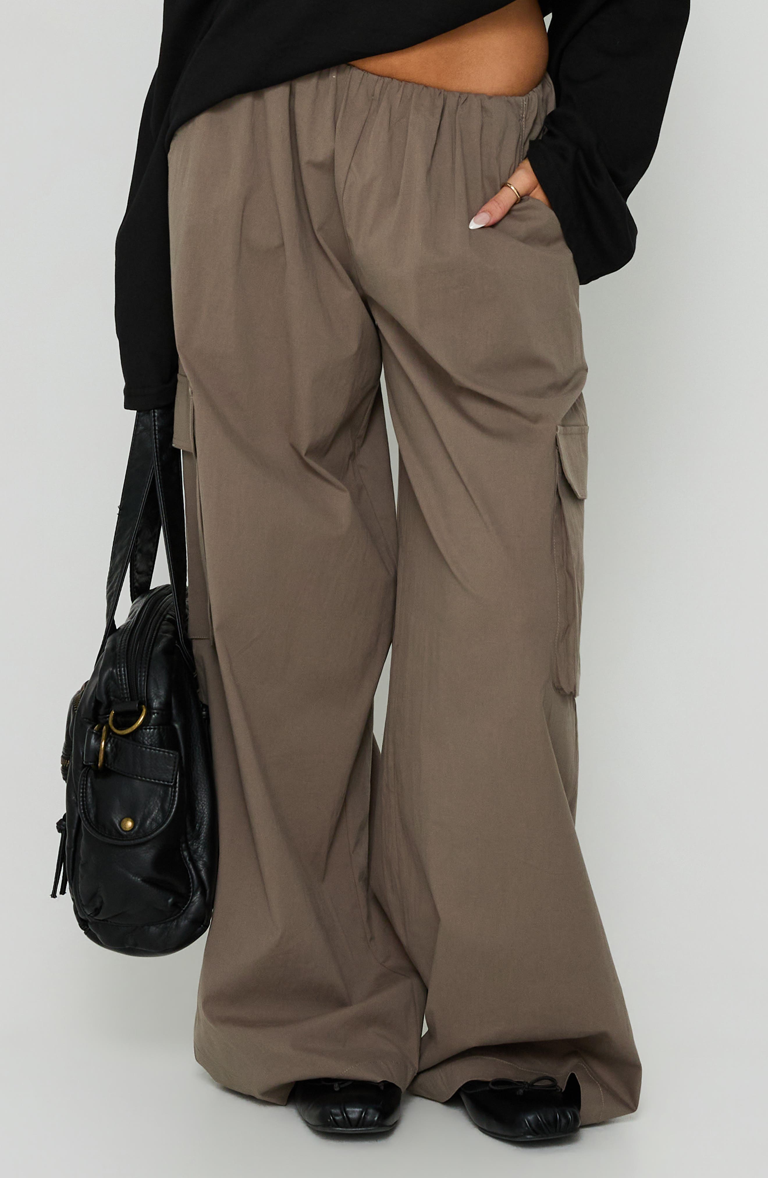 Princess Polly Lunea Low Rise Wide Leg Cargo Pants (Women) | Nordstrom