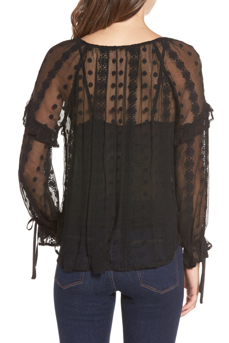 Leigh Blouse, Alternate, color, BLACK