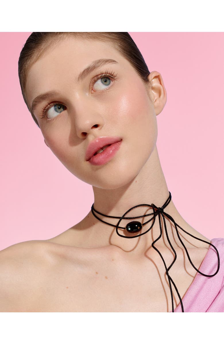 Saulė Label Lily Tie Jet Necklace, Alternate, color, Raven