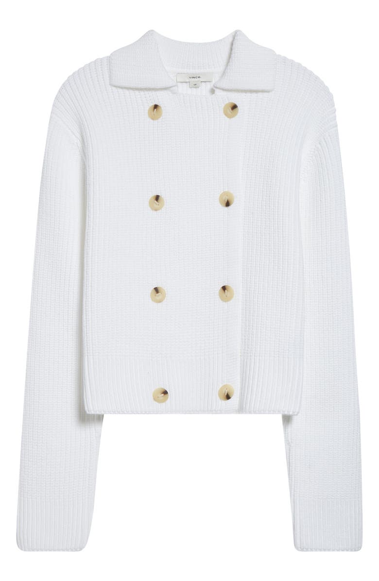 Vince Double Breasted Sweater Jacket, Alternate, color, Optic White