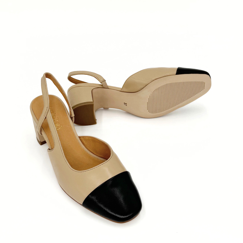 Amie Rafa Paris Slingback Heels In Brown