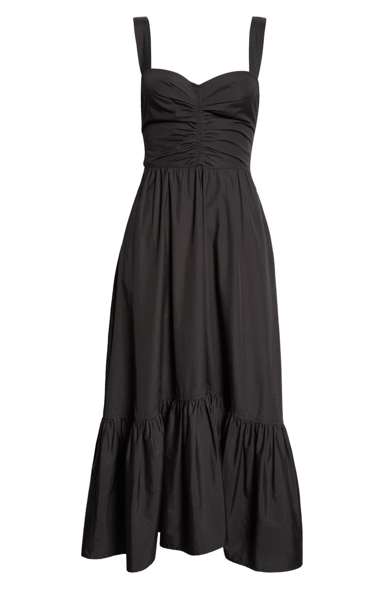 A.L.C. Lilah Ruched Ruffle Hem Maxi Dress, Alternate, color,