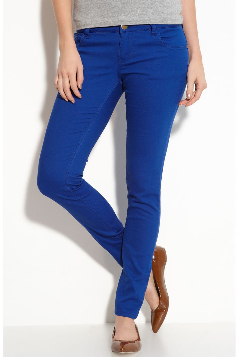 Fire Skinny Jeans, Alternate, color, ROYAL