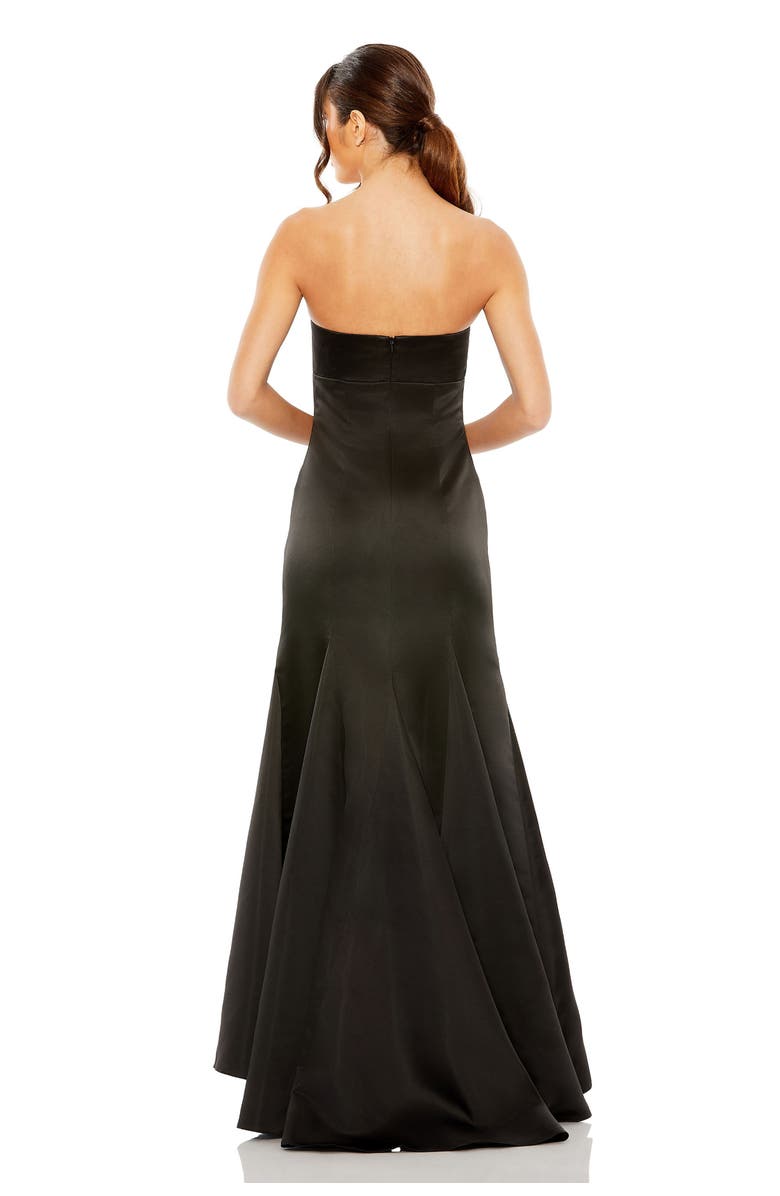 Mac Duggal Strapless Mermaid Gown, Alternate, color, Black