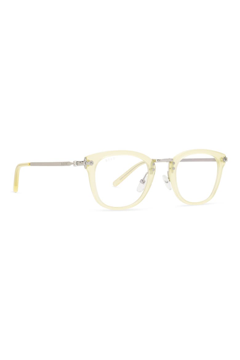 Rue 46mm Cat Eye Optical Glasses, Alternate, color, BUTTERCREAM / CLEAR
