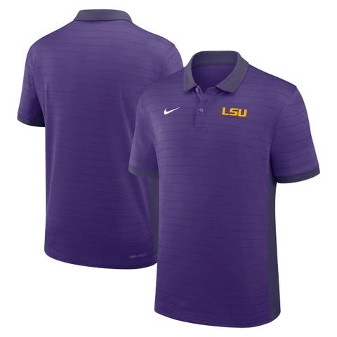 Men's Nike Purple LSU Tigers 2025 Early Season Coaches Sideline Victory Stripe Performance Polo