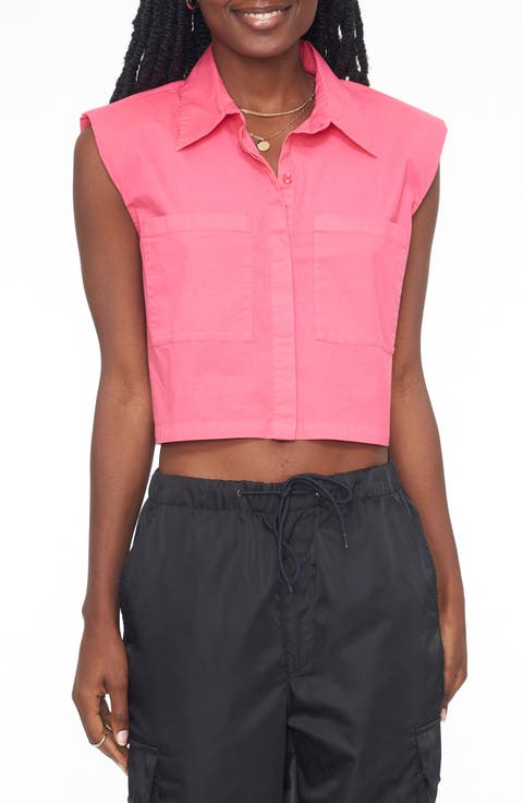 Liam Sleeveless Crop Shirt