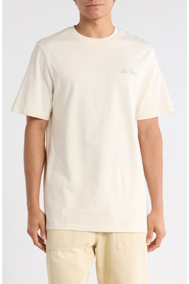 Wild Flower Embroidered Organic Cotton T-Shirt, Main, color, EGGNOG WHITE
