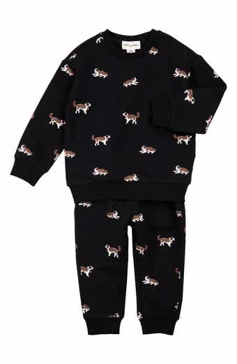 MILES THE LABEL Saint Bernard Print Sweatshirt & Joggers Set