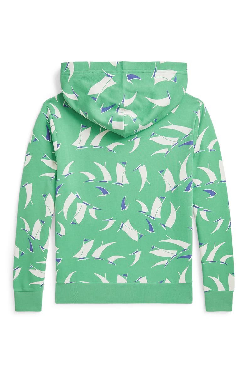Polo Ralph Lauren Kids' Sailboat Print French Terry Hoodie, Alternate, color, 