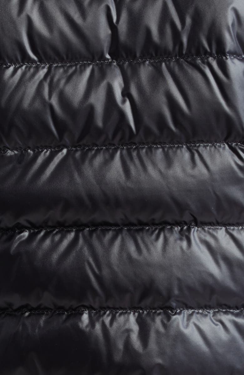 Moncler Quilted Nylon & Wool Knit Cardigan, Alternate, color,