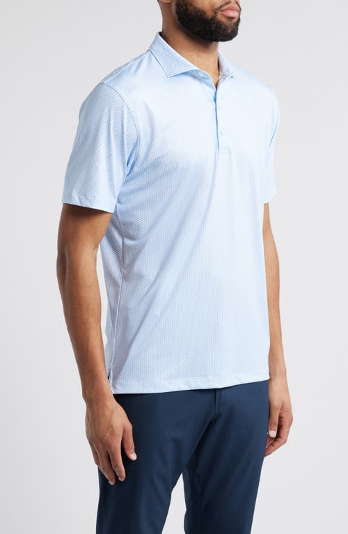 Johnnie-o Hex Geo Print Prep-formance Golf Polo In Seychelles