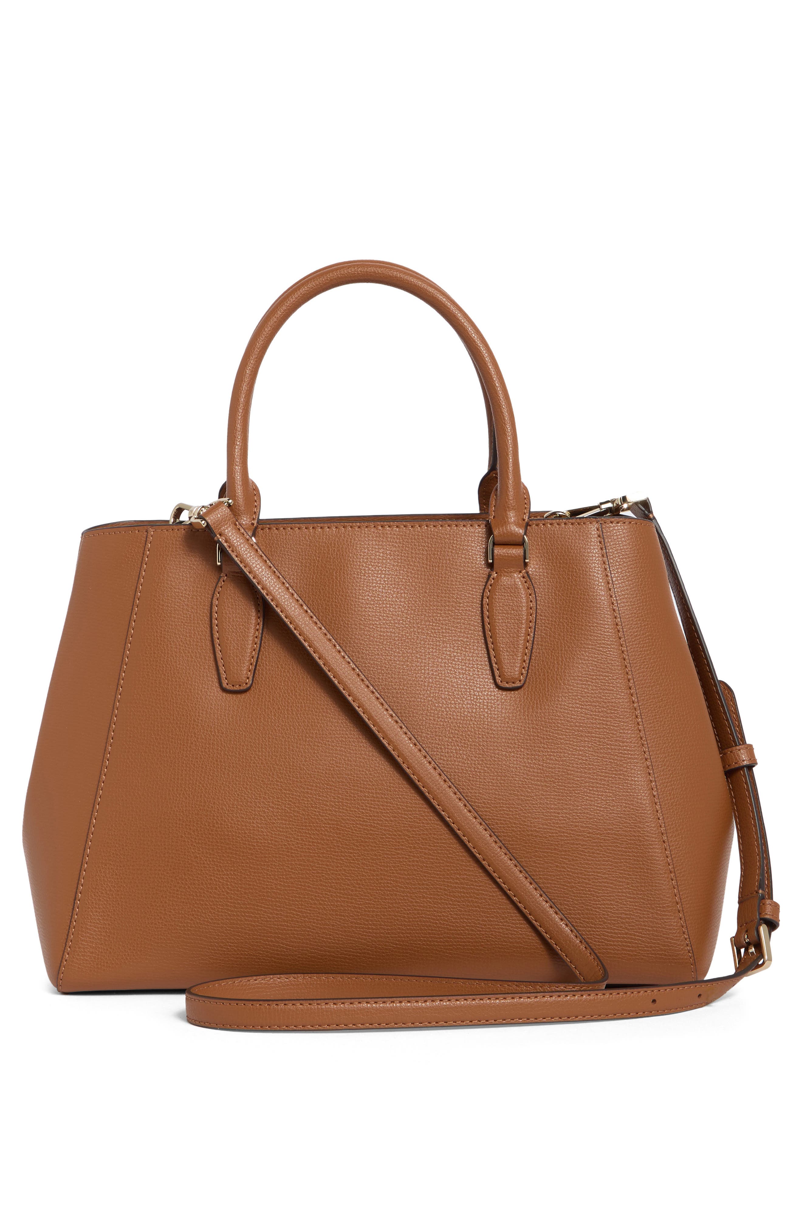 kristi satchel bag, Alternate, color, WARM GINGERBREAD