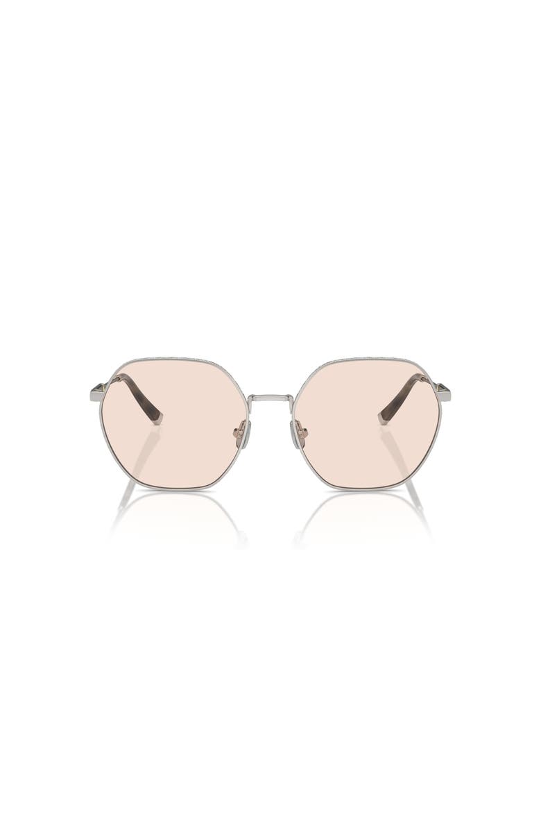 Brunello Cucinelli 55mm Irregular optical glasses, Alternate, color, Silver