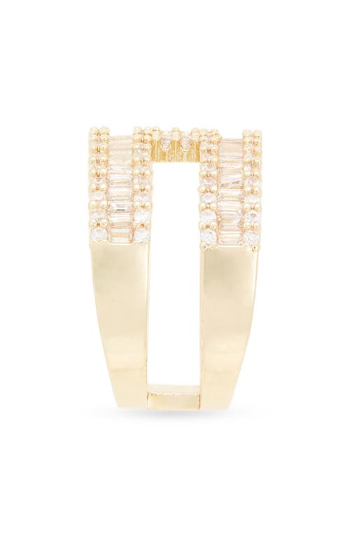 Nordstrom Rack Baguette Cubic Zirconia Statement Ring In Gold