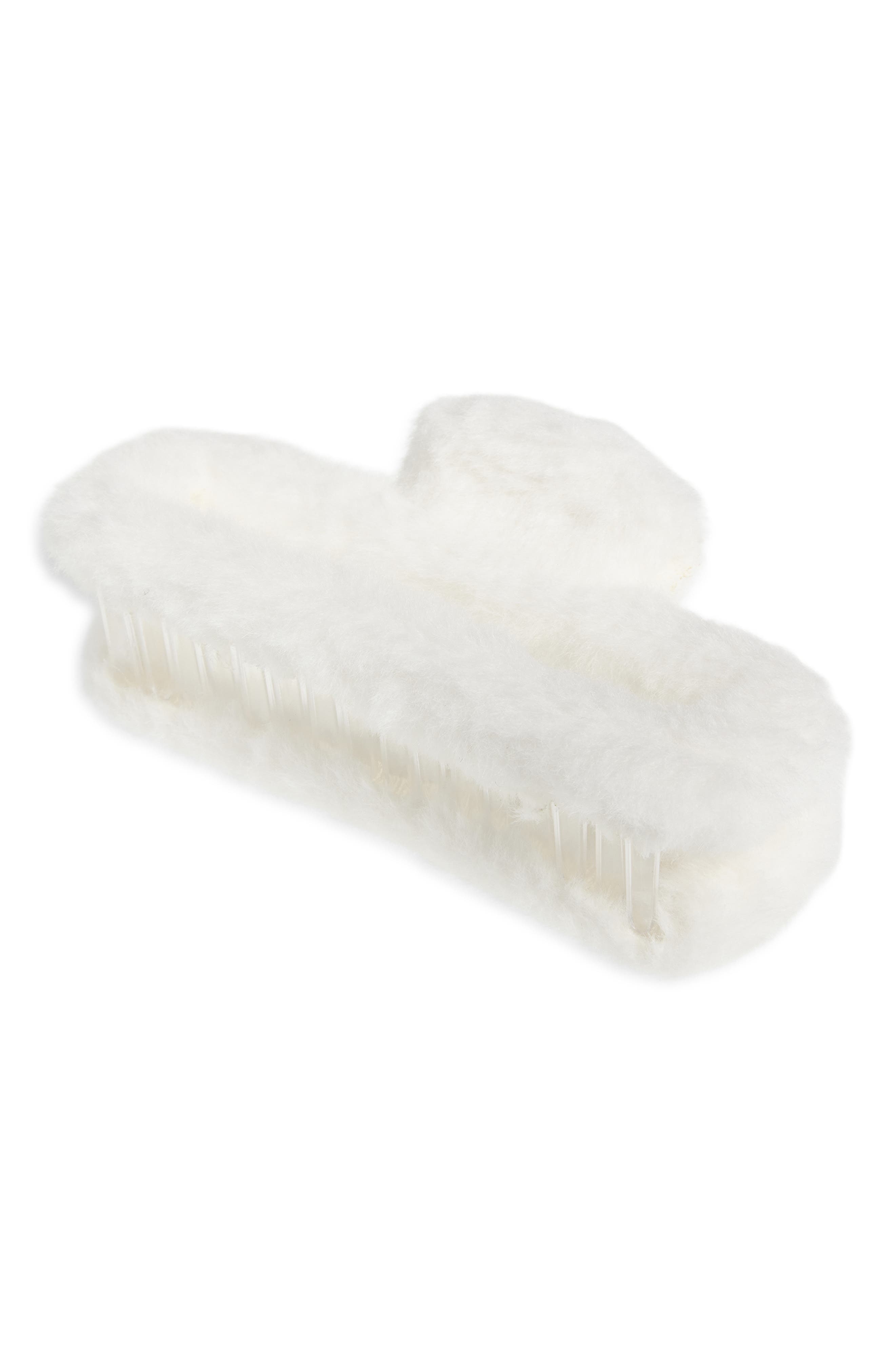 Tasha Faux Fur Jaw Clip In White