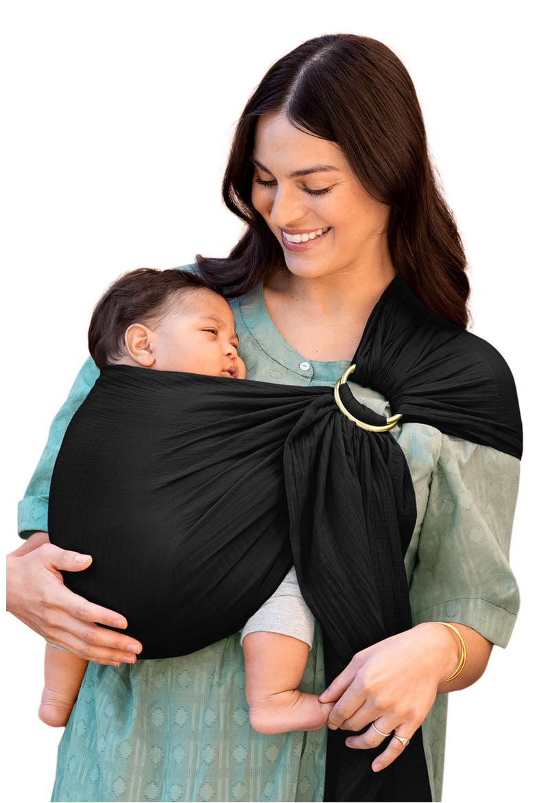 Ring Sling Double Gauze Baby Carrier, Main, color, ONYX