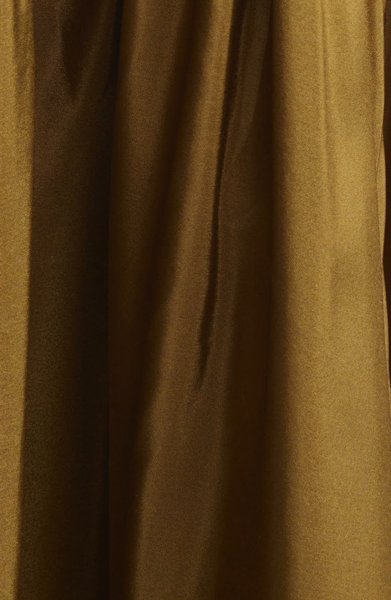 Zimmermann Indra Plunge Halter Silk Maxi Dress, Alternate, color, Olive