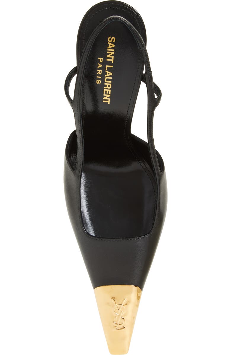 Saint Laurent Jeanne Slingback Pump, Alternate, color, Black/ Black
