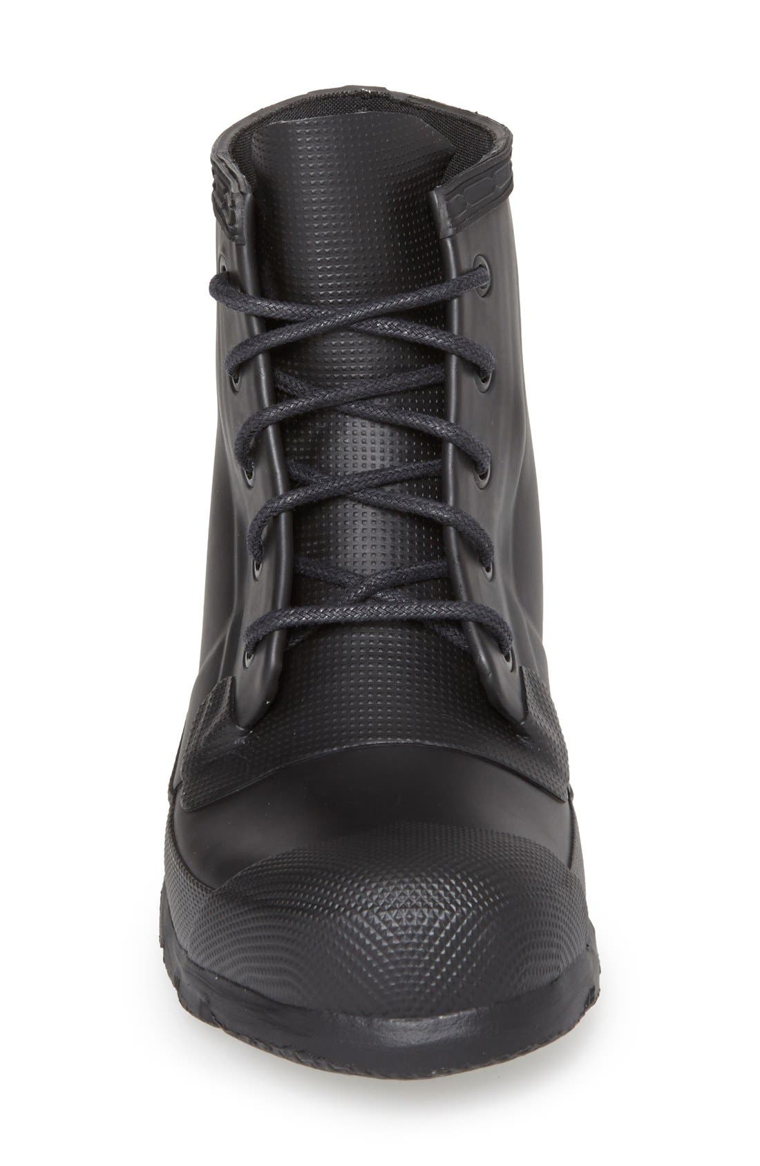 'Original' Lace-Up Rain Boot, Alternate, color, BLACK