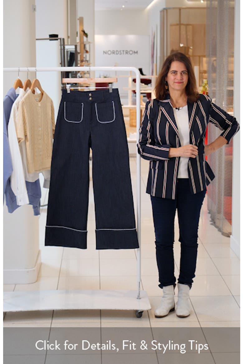 Dorot Twisted Trim Wide Leg Jeans video