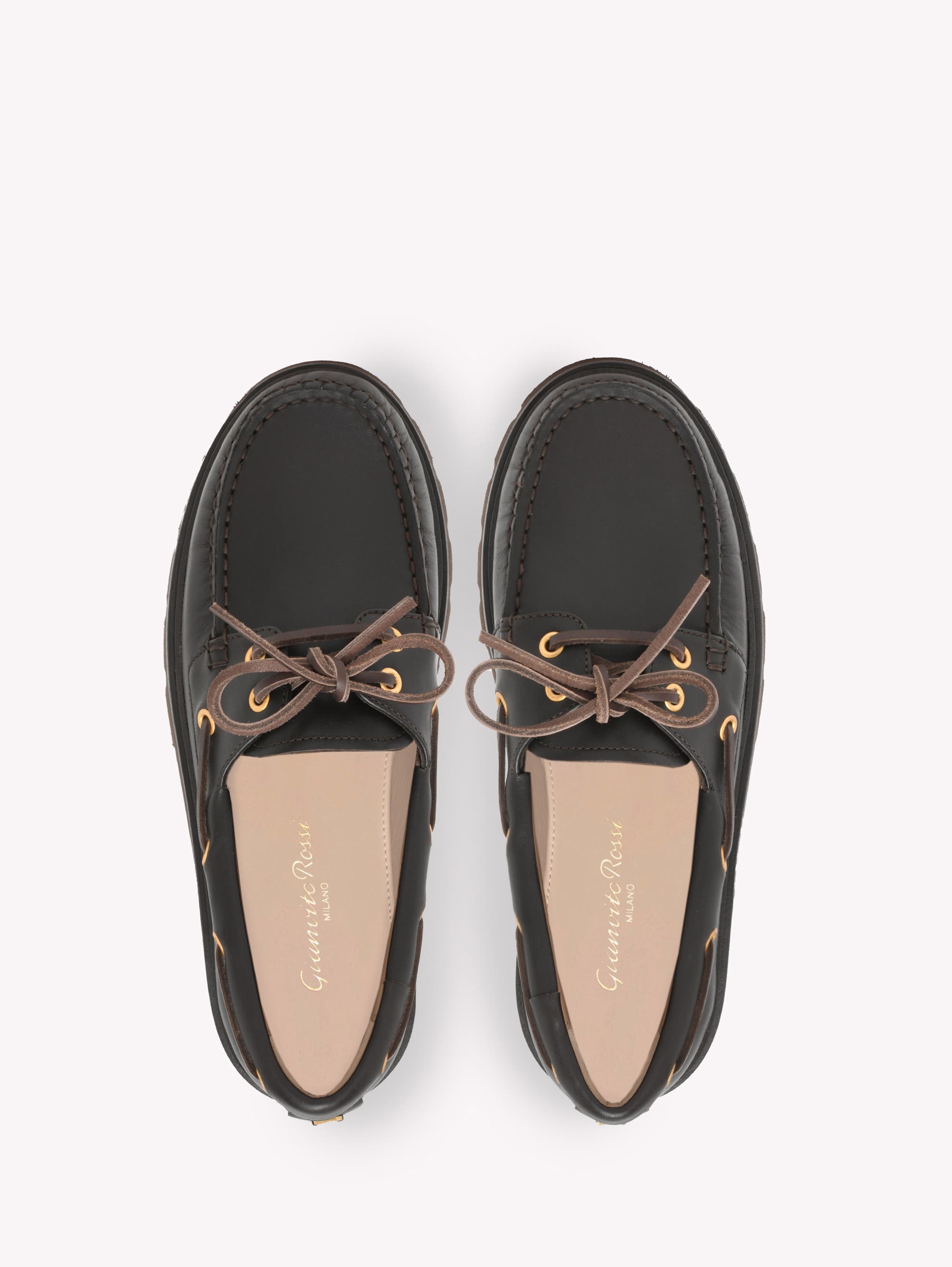 Gianvito Rossi Olonne Boat Shoes, Alternate, color, Brown Calf