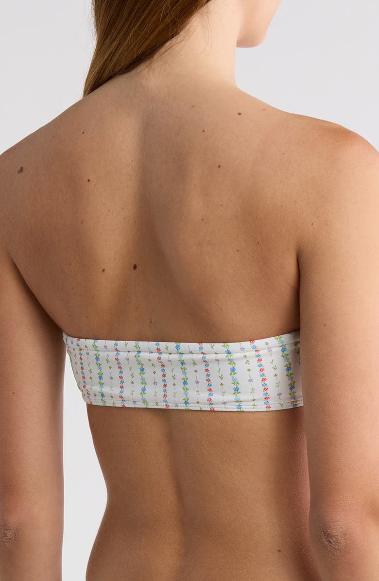 PacSun Karly Bandeau Swim Top, Alternate, color, Karly Sweet Floral/ Light Blue