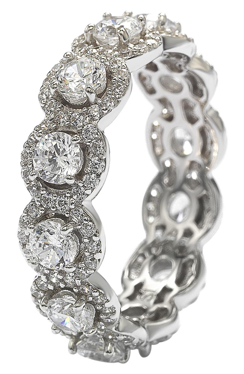 SUZY LEVIAN Sterling Silver CZ Bridal Band Ring, Alternate, color, White