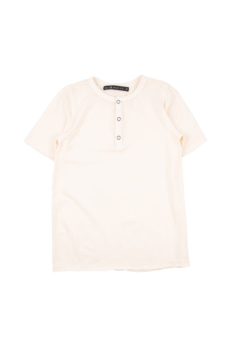 Pauli Short Sleeve Henley, Main, color, Creme
