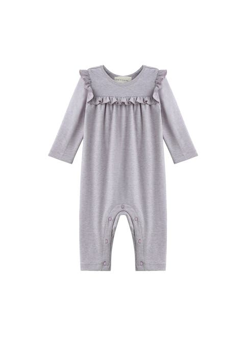 Maggie Long Sleeve Ruffle Trim Straight Leg Romper
