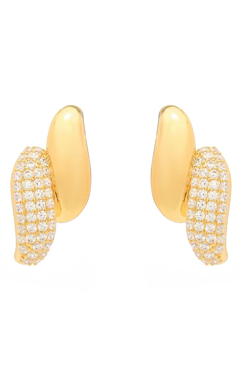 st. Moran Cubic Zirconia Pavé Drop Earrings, Main, color, Gold