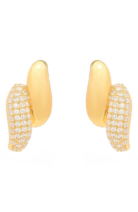 Cubic Zirconia Pavé Drop Earrings