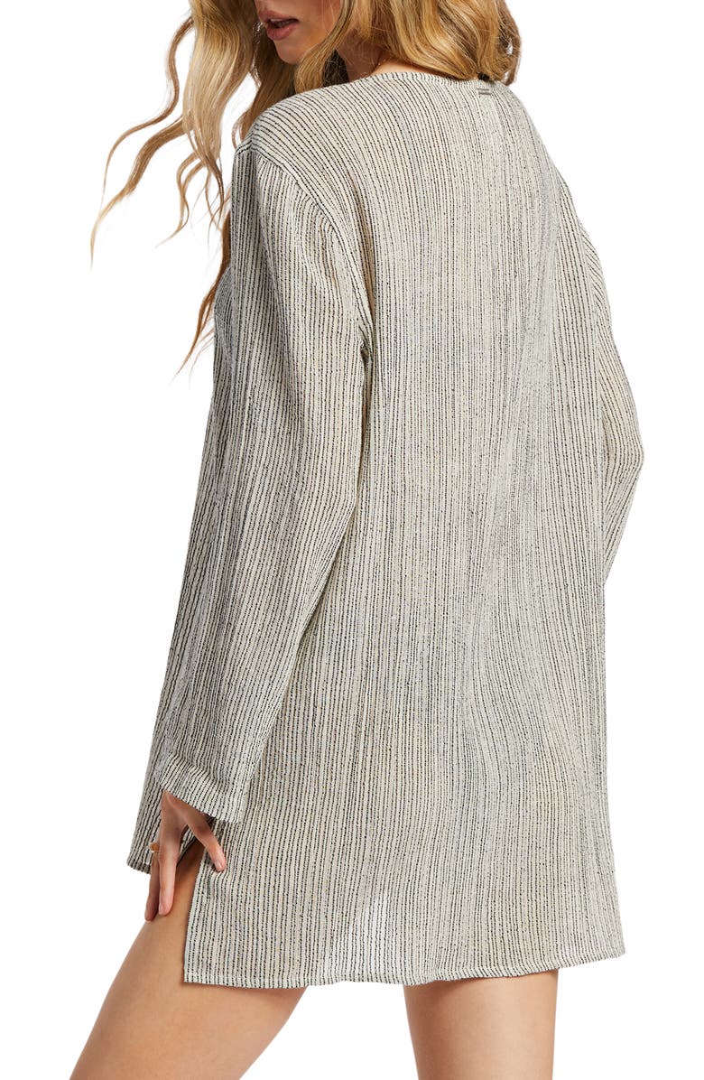 Billabong Blue Skies Long Sleeve Cover-Up Dress, Alternate, color, 