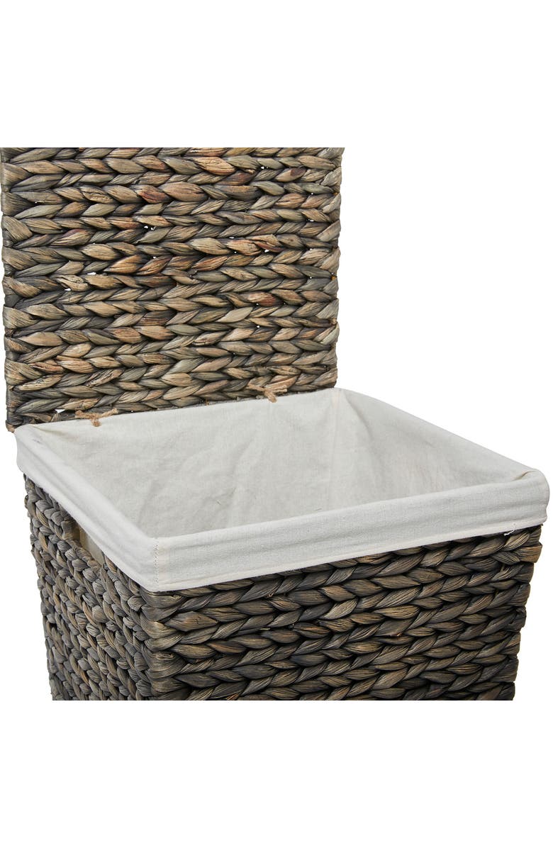 SONOMA SAGE HOME Dark Brown Seagrass Handmade Storage Basket with Liner & Matching Top - Set of 2, Alternate, color, Brown