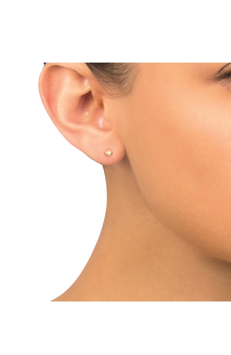 BEST SILVER 14K Rose Gold High Polish Ball Stud Earrings, Alternate, color, 