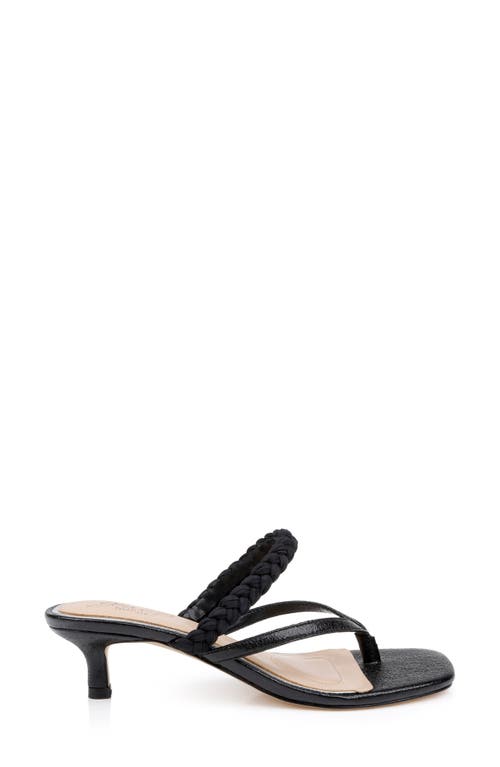 Jewel Badgley Mischka Nadya Kitten Heel Flip Flop In Black